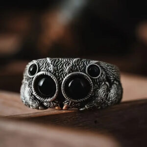 spider ring silver dark