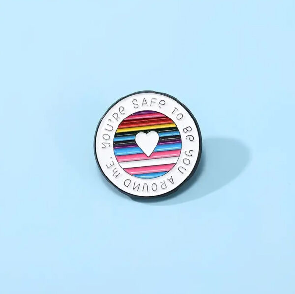 rainbow safe pin round