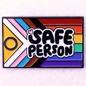 rainbow safe pin square