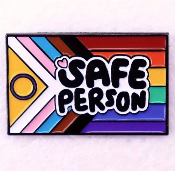 rainbow safe pin square