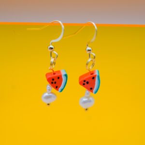 small watermelon earrings