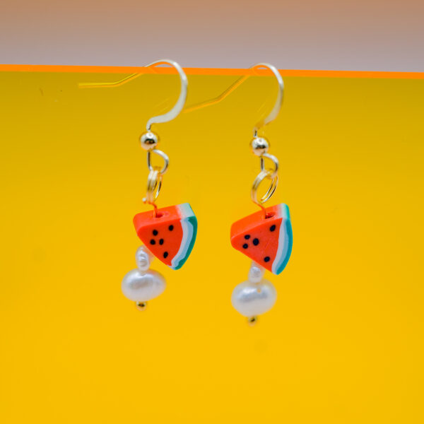 small watermelon earrings