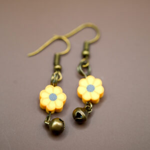 tiny sunflower earrings