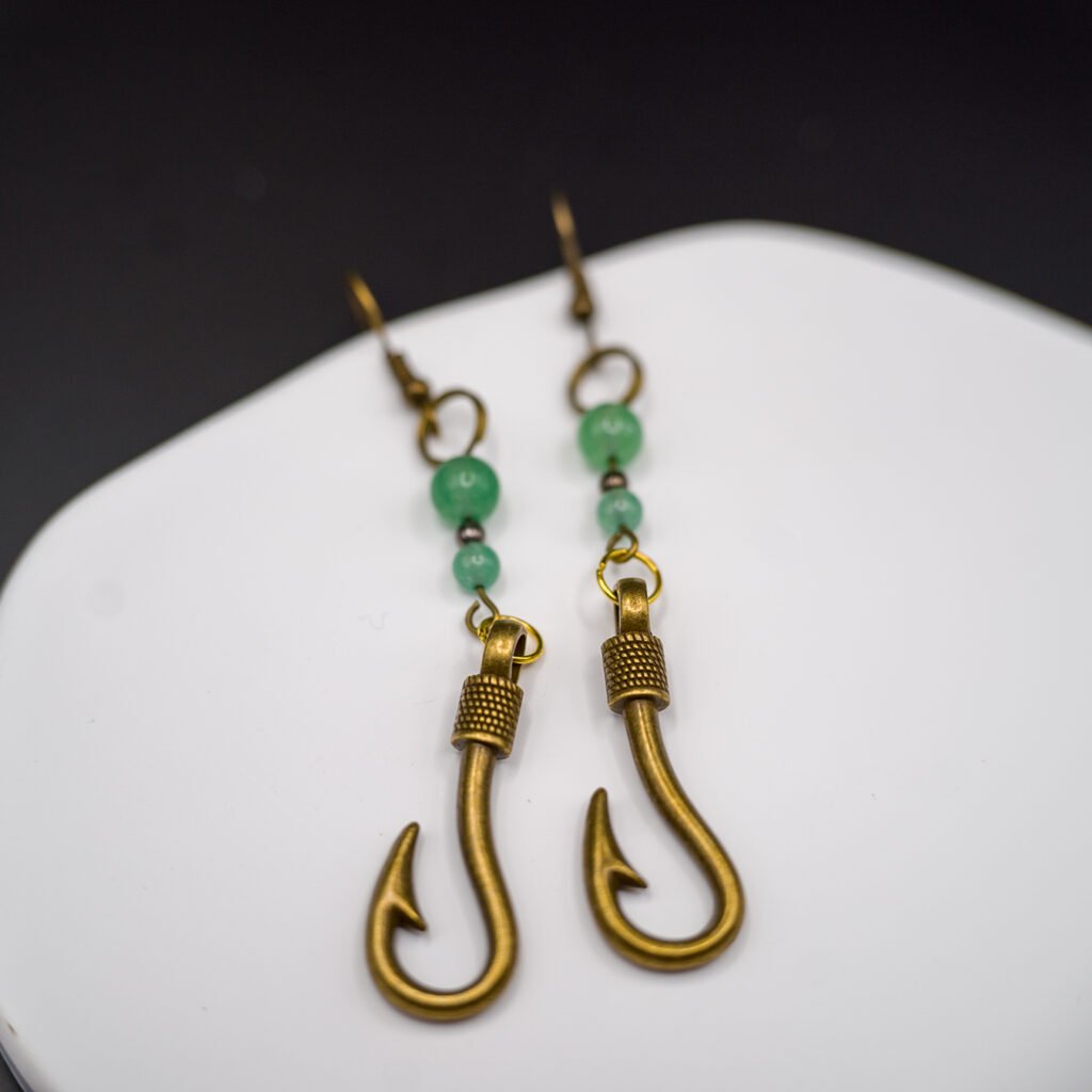 fishing hook bronze green