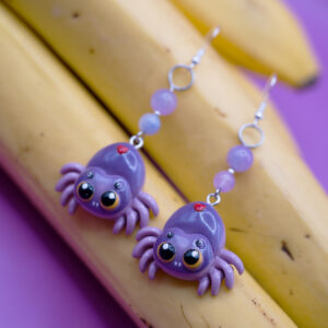 jumping spider earrings