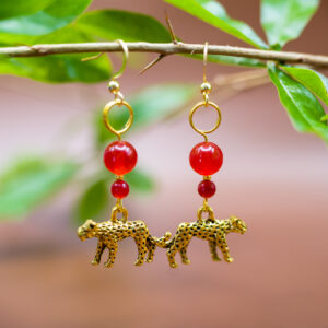 leopard earrings