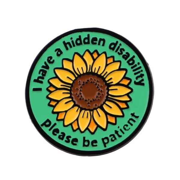 hidden disability sunflower pin