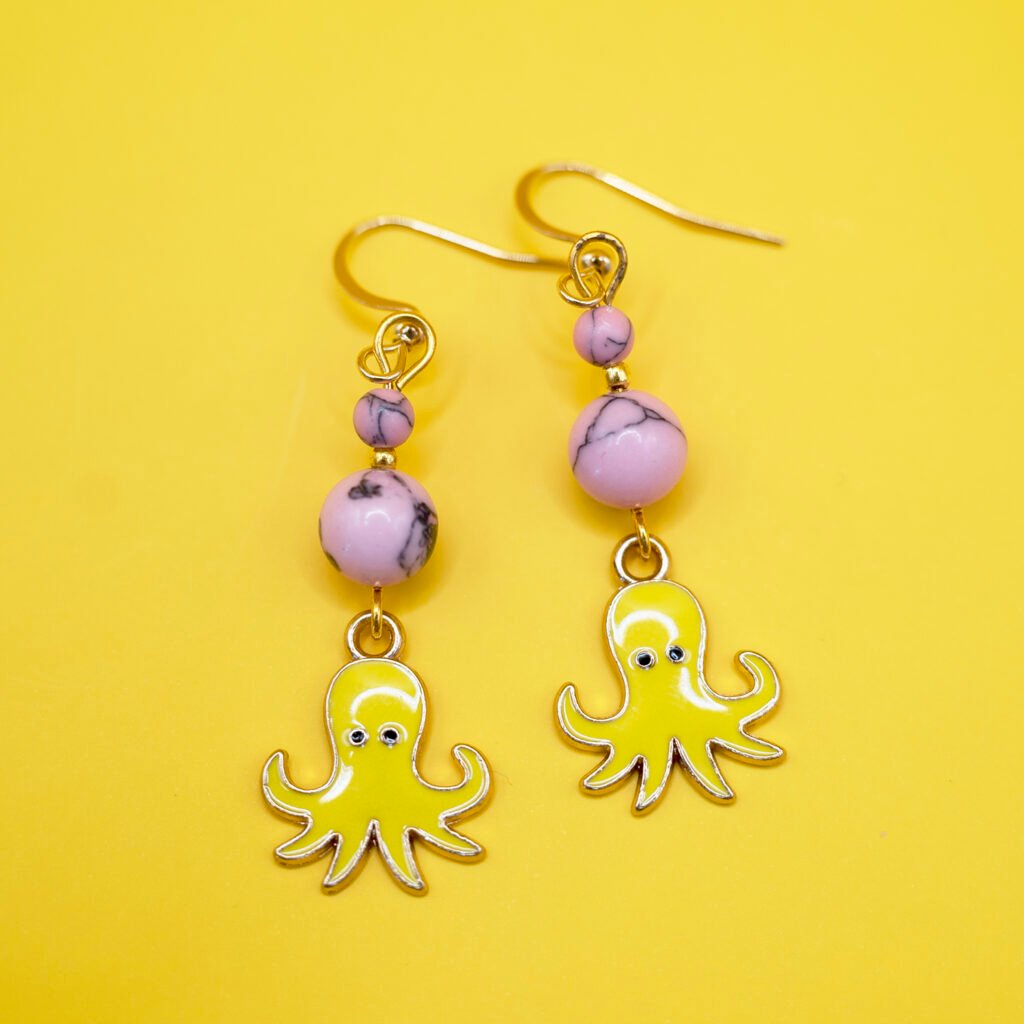 yellow octopus pink