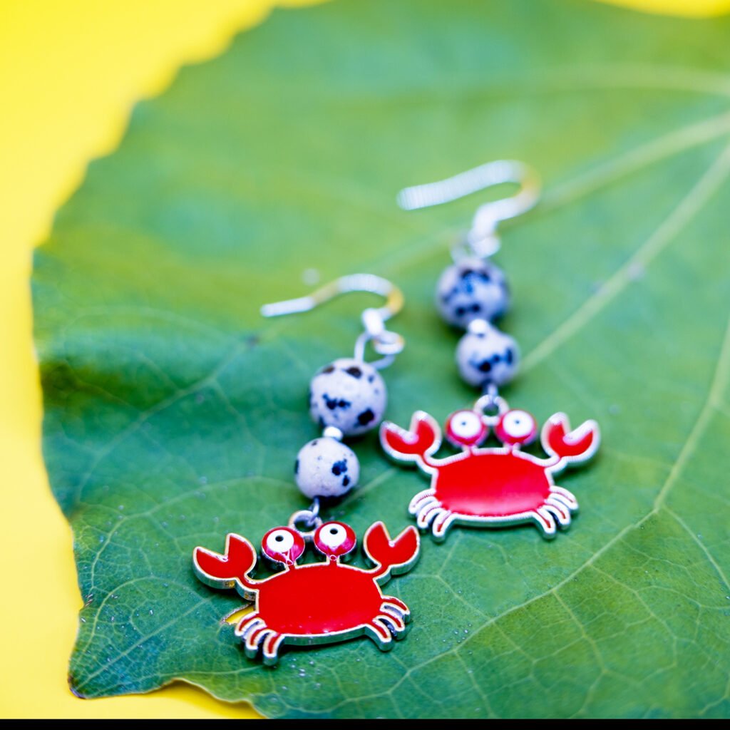 crab earrings
