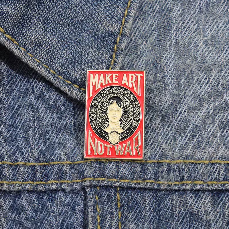 make art not war pin