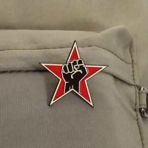 red star fist pin