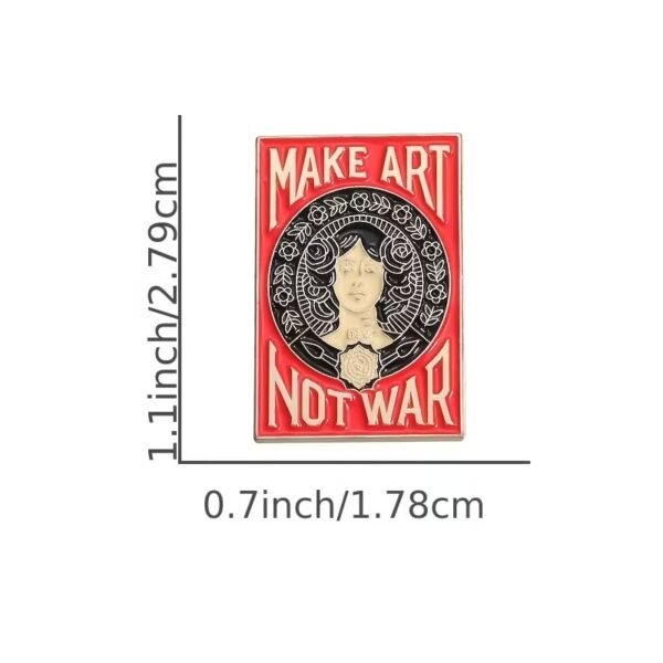 make art not war pin