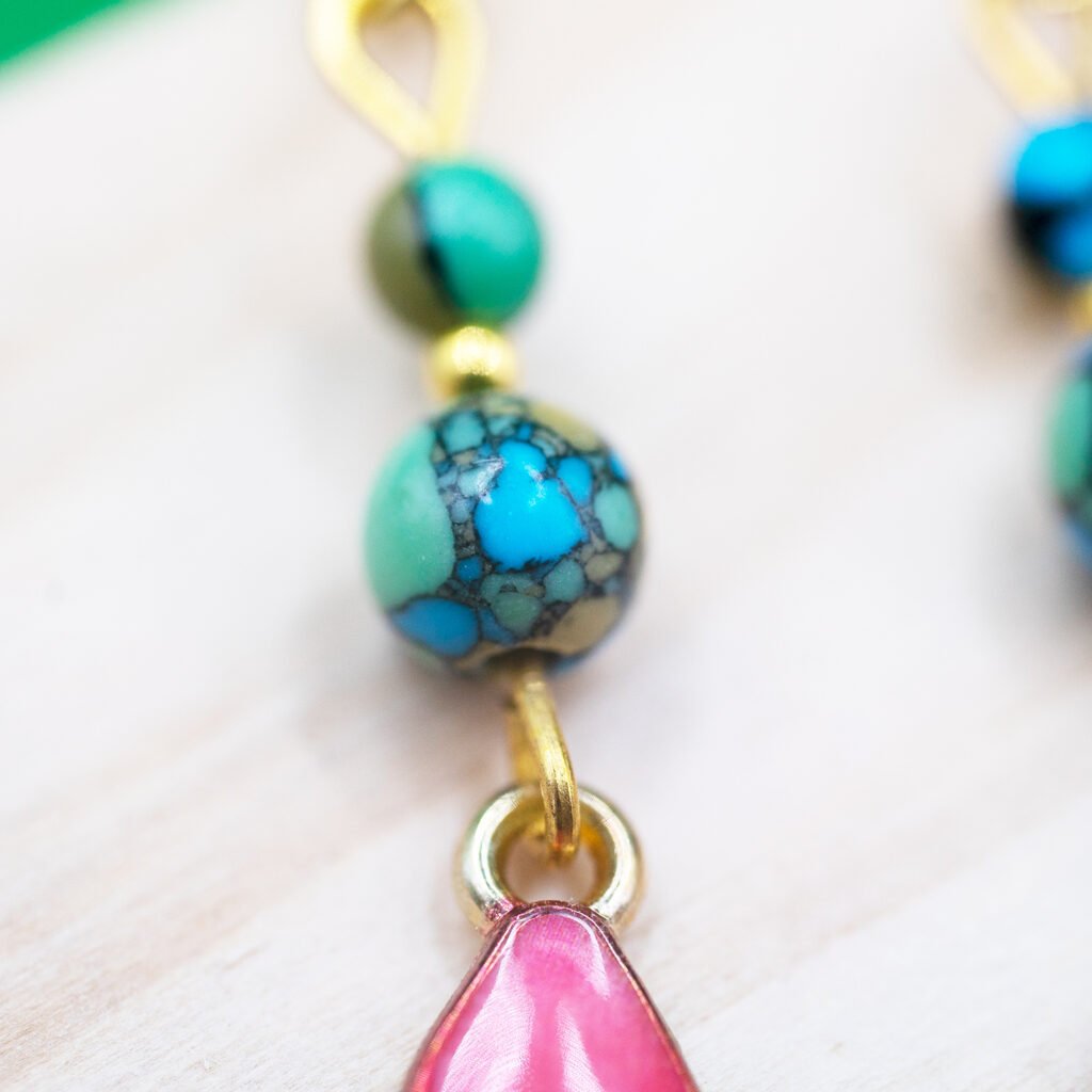 enamel watermelon earrings