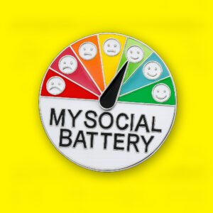 social battery round pin