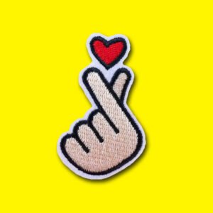 finger heart patch