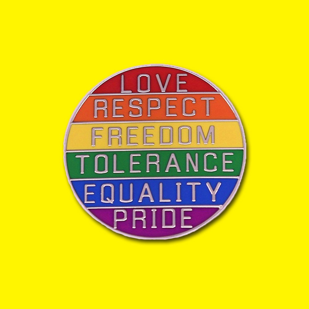 Love Respect Rainbow Pin